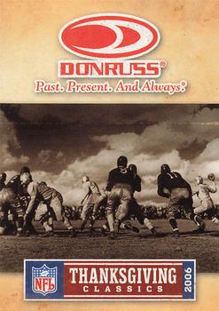 2006 Donruss Thanksgiving Classics Kansas City Chiefs #NNO Kansas City Chiefs Cover Card Front