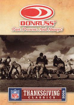 2006 Donruss Thanksgiving Classics Detroit Lions #NNO Detroit Lions Cover Card Front