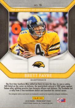 2019 Panini Prizm Draft Picks #16 Brett Favre Back