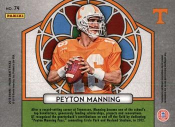 2019 Panini Prizm Draft Picks #74 Peyton Manning Back