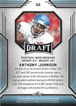 2019 Leaf Draft #03 Anthony Johnson Back