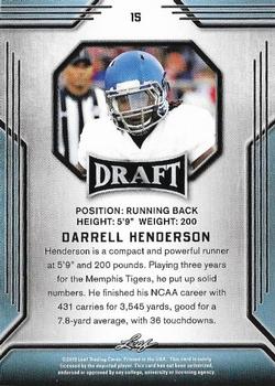 2019 Leaf Draft #15 Darrell Henderson Back
