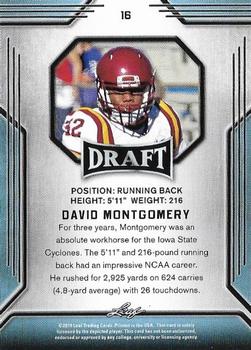 2019 Leaf Draft #16 David Montgomery Back