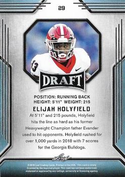2019 Leaf Draft #29 Elijah Holyfield Back