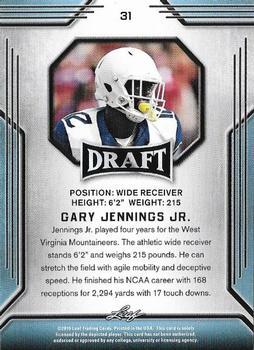 2019 Leaf Draft #31 Gary Jennings Jr. Back