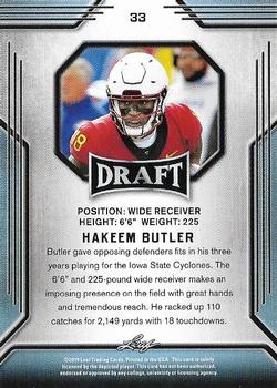 2019 Leaf Draft #33 Hakeem Butler Back