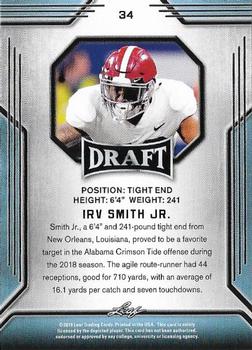 2019 Leaf Draft #34 Irv Smith Jr. Back
