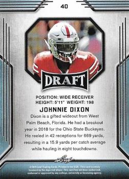 2019 Leaf Draft #40 Johnnie Dixon Back