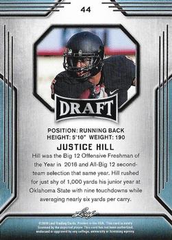 2019 Leaf Draft #44 Justice Hill Back
