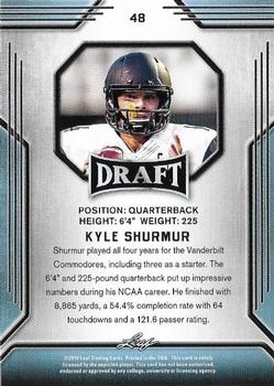 2019 Leaf Draft #48 Kyle Shurmur Back