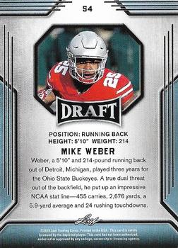 2019 Leaf Draft #54 Mike Weber Back