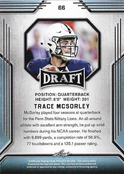 2019 Leaf Draft #66 Trace McSorley Back