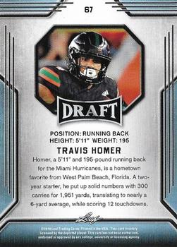 2019 Leaf Draft #67 Travis Homer Back