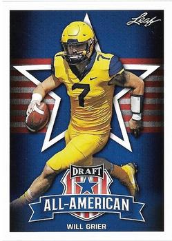 2019 Leaf Draft #71 Will Grier Front