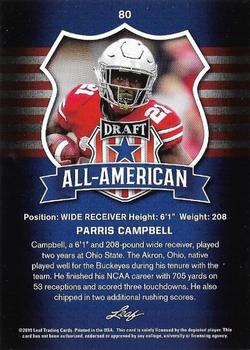 2019 Leaf Draft #80 Parris Campbell Back