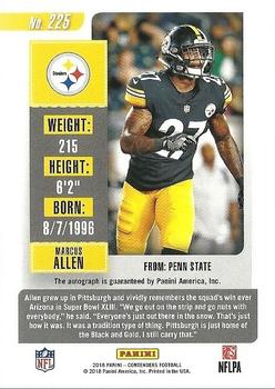 2018 Panini Contenders - Rookie Championship Ticket #225 Marcus Allen Back