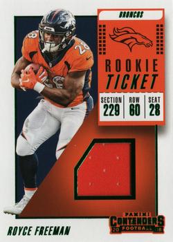 2018 Panini Contenders - Rookie Ticket Swatches #RTS-24 Royce Freeman Front