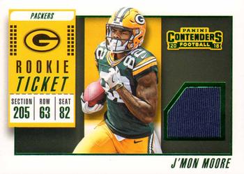 2018 Panini Contenders - Rookie Ticket Swatches Variation #RTSV-36 J'Mon Moore Front