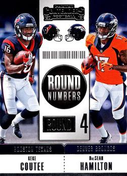 2018 Panini Contenders - Round Numbers #RNA-CH Keke Coutee / DaeSean Hamilton Front