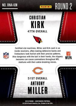 2018 Panini Contenders - Round Numbers #RNA-KM Christian Kirk / Anthony Miller Back