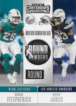 2018 Panini Contenders - Round Numbers Silver #RNA-FJ Minkah Fitzpatrick / Derwin James Front