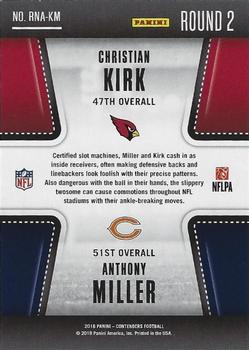 2018 Panini Contenders - Round Numbers Silver #RNA-KM Christian Kirk / Anthony Miller Back