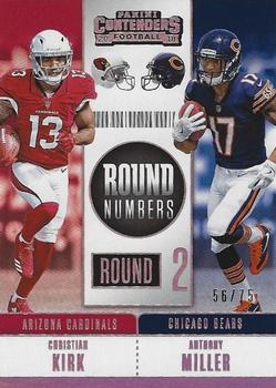 2018 Panini Contenders - Round Numbers Silver #RNA-KM Christian Kirk / Anthony Miller Front