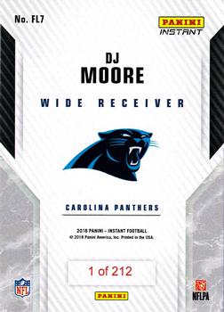 2018 Panini Instant NFL - Rookie Premiere First Look #FL7 D.J. Moore Back