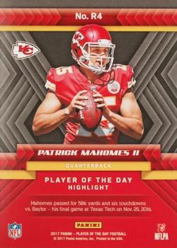 2017 Panini Player of the Day - Player of the Day Rookies Escher Squares #R4 Patrick Mahomes II Back