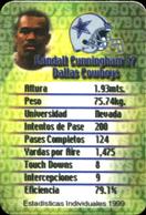 2000 Ruffles Queso Quarterback Club #NNO Randall Cunningham Back