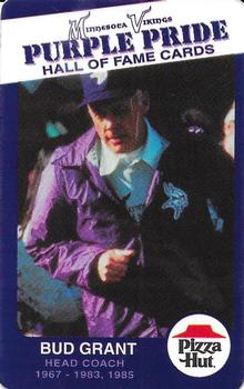 1998 Pizza Hut Minnesota Vikings Purple Pride Hall of Fame #NNO Bud Grant Front