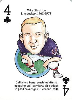 2007 Hero Decks Buffalo Bills Football Heroes Playing Cards #4♣ Mike Stratton Front