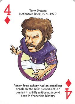 2007 Hero Decks Buffalo Bills Football Heroes Playing Cards #4♦ Tony Greene Front