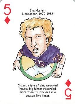 2007 Hero Decks Buffalo Bills Football Heroes Playing Cards #5♦ Jim Haslett Front