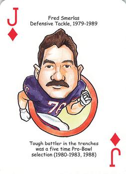 2007 Hero Decks Buffalo Bills Football Heroes Playing Cards #J♦ Fred Smerlas Front