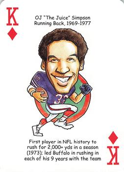 2007 Hero Decks Buffalo Bills Football Heroes Playing Cards #K♦ O.J. Simpson Front