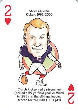 2007 Hero Decks Buffalo Bills Football Heroes Playing Cards #2♥ Steve Christie Front