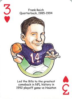2007 Hero Decks Buffalo Bills Football Heroes Playing Cards #3♥ Frank Reich Front