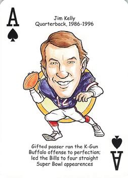 2007 Hero Decks Buffalo Bills Football Heroes Playing Cards #A♠ Jim Kelly Front