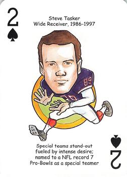 2007 Hero Decks Buffalo Bills Football Heroes Playing Cards #2♠ Steve Tasker Front