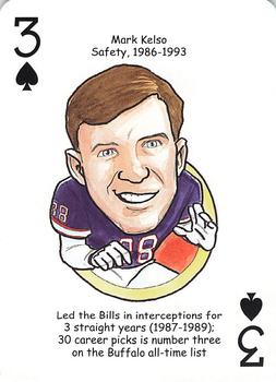 2007 Hero Decks Buffalo Bills Football Heroes Playing Cards #3♠ Mark Kelso Front