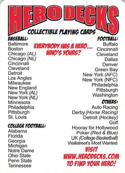 2007 Hero Decks Buffalo Bills Football Heroes Playing Cards #NNO 2008DECKPOLL.com Front
