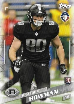 2019 Topps AAF #60 Braedon Bowman Front