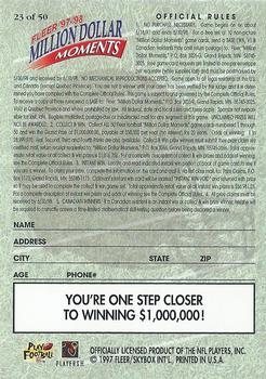 1997 Fleer - Million Dollar Moments Blank Front #23 Game Card 23 of 50 Back