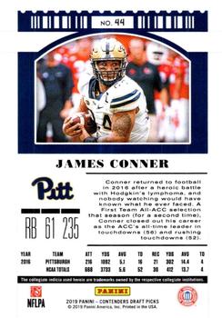 2019 Panini Contenders Draft Picks Collegiate #44 James Conner Back
