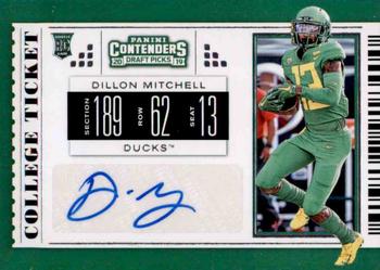 2019 Panini Contenders Draft Picks Collegiate #244 Dillon Mitchell Front