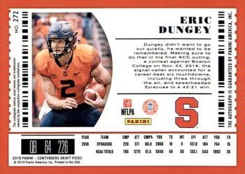 2019 Panini Contenders Draft Picks Collegiate #272 Eric Dungey Back