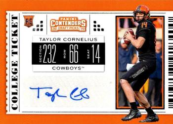 2019 Panini Contenders Draft Picks Collegiate #281 Taylor Cornelius Front