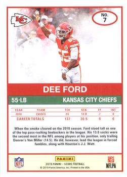 2019 Score #7 Dee Ford Back