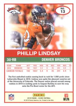 2019 Score #13 Phillip Lindsay Back